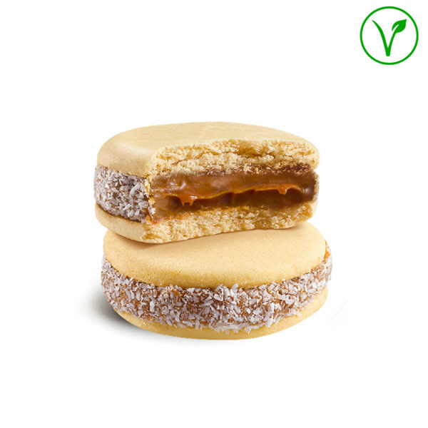 Alfajor de Maicena Vegano con Dulce de Leche